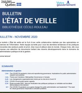 Bulletin l'État de veille