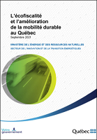 L'écofiscalité et l'amélioration de la mobilité durable au Québec